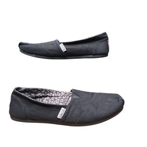 BOBS Skechers Memory Foam Womens Black Plush Peace Love Casual Shoes Size 8.5